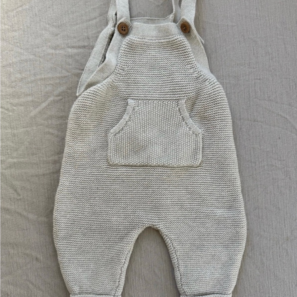 Little Planet by Carters Organic Knit Overalls - Size 3 Months